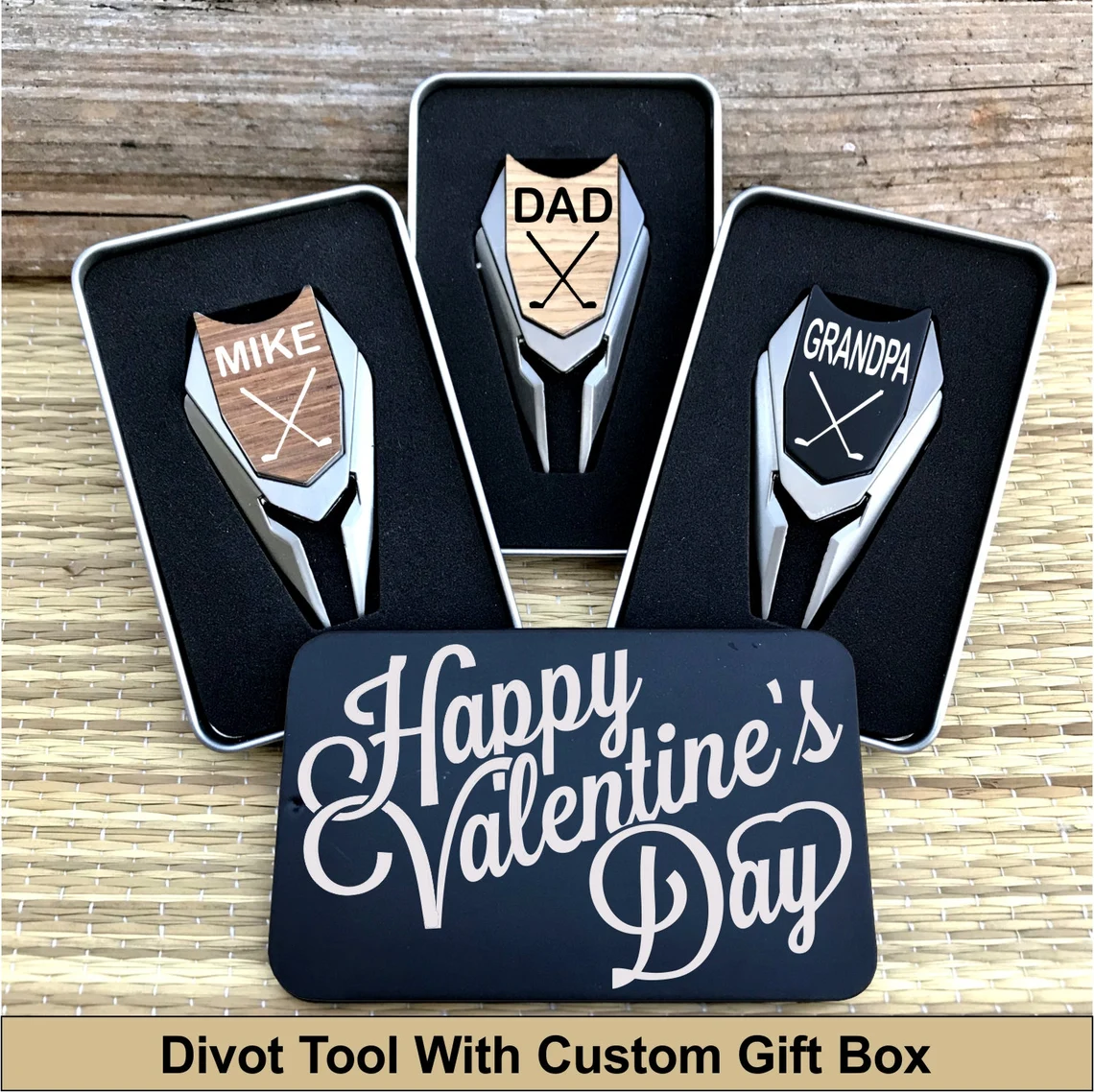 Gepersonaliseerde Golf Ball Marker Divot Tool Cadeau voor papa Valentijnsdag Cadeau voor hem Verjaardagscadeau voor je man