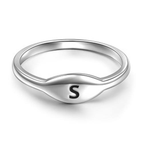 S925 sterling zilver gepersonaliseerde eerste ring