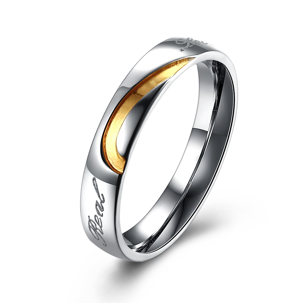 S925 sterling zilveren hartvormige ring voor koppels