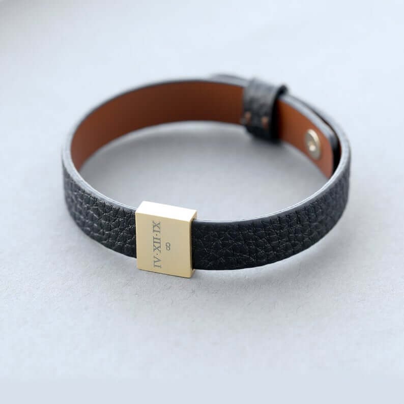 Gepersonaliseerde lederen armband mannen armband