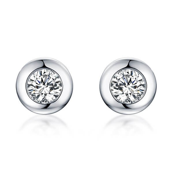 Gepersonaliseerde Gemstone Stud Oorbellen In Sterling Zilver