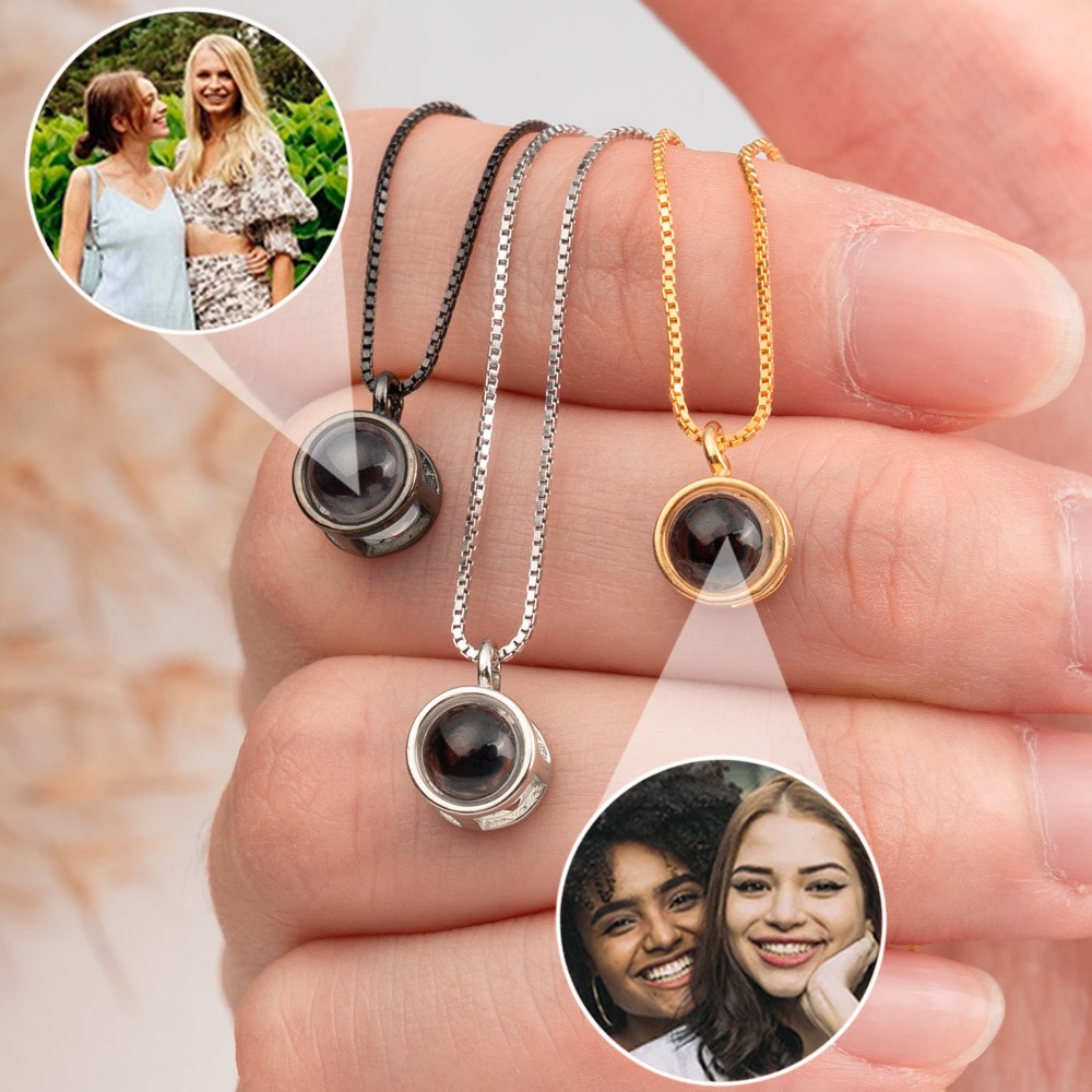 Gepersonaliseerde projectie ketting voor mannen cadeau voor vriendje verjaardagscadeau voor hem