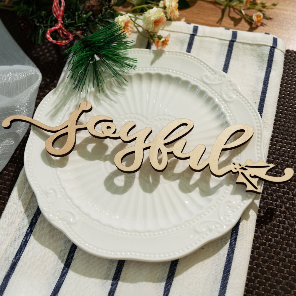 Fall Thanksgiving Christmas houten plaatskaarten voor tafeldecoratie