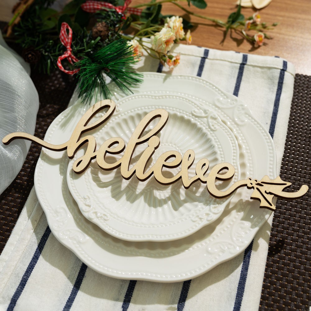 Fall Thanksgiving Christmas houten plaatskaarten voor tafeldecoratie