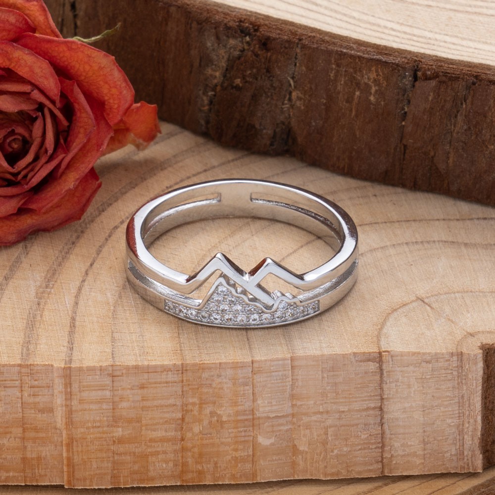 Adventure Mountain Couple Ring Set Valentijnsdag